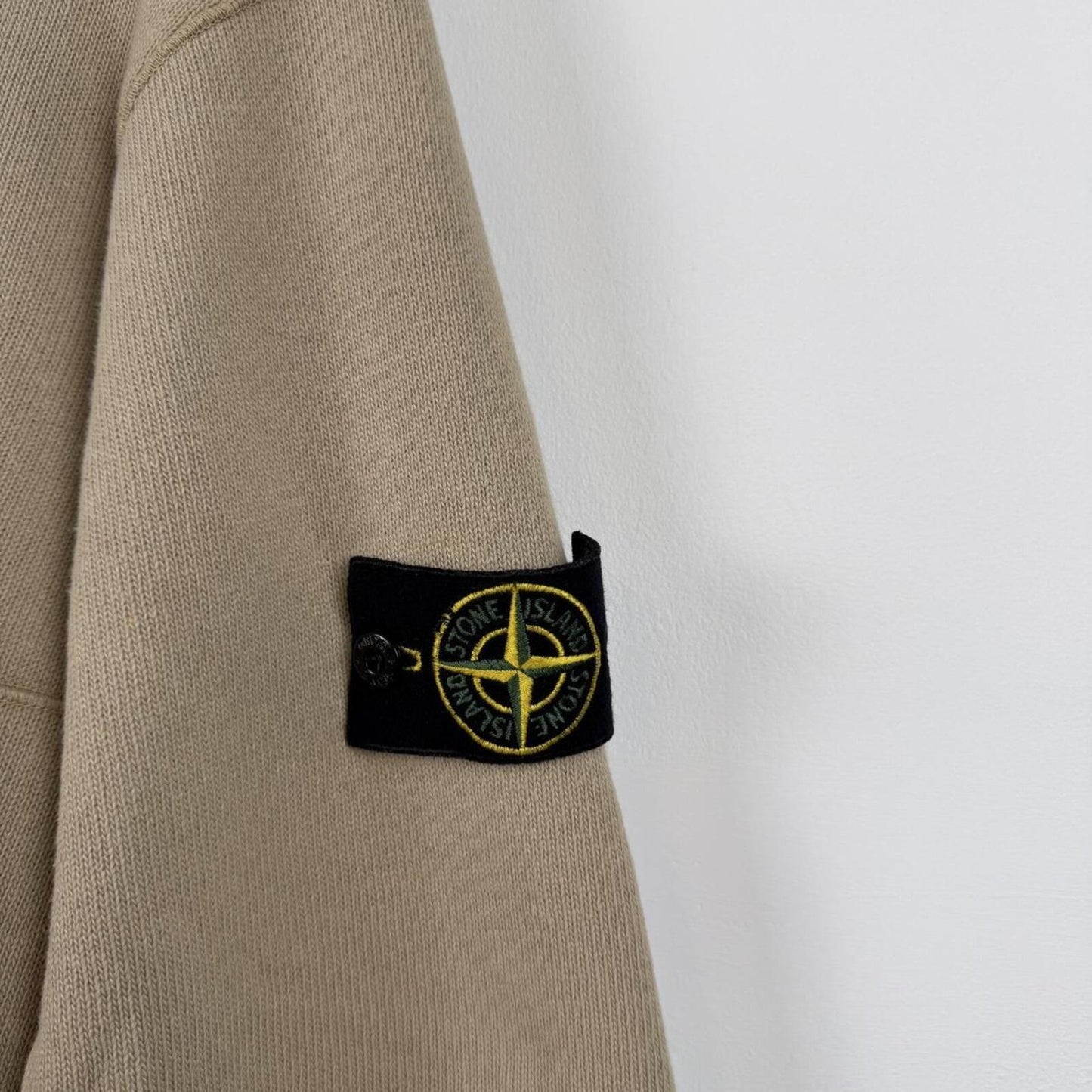 Stone Island Quarter Zip Knit Jumper Beige (M)