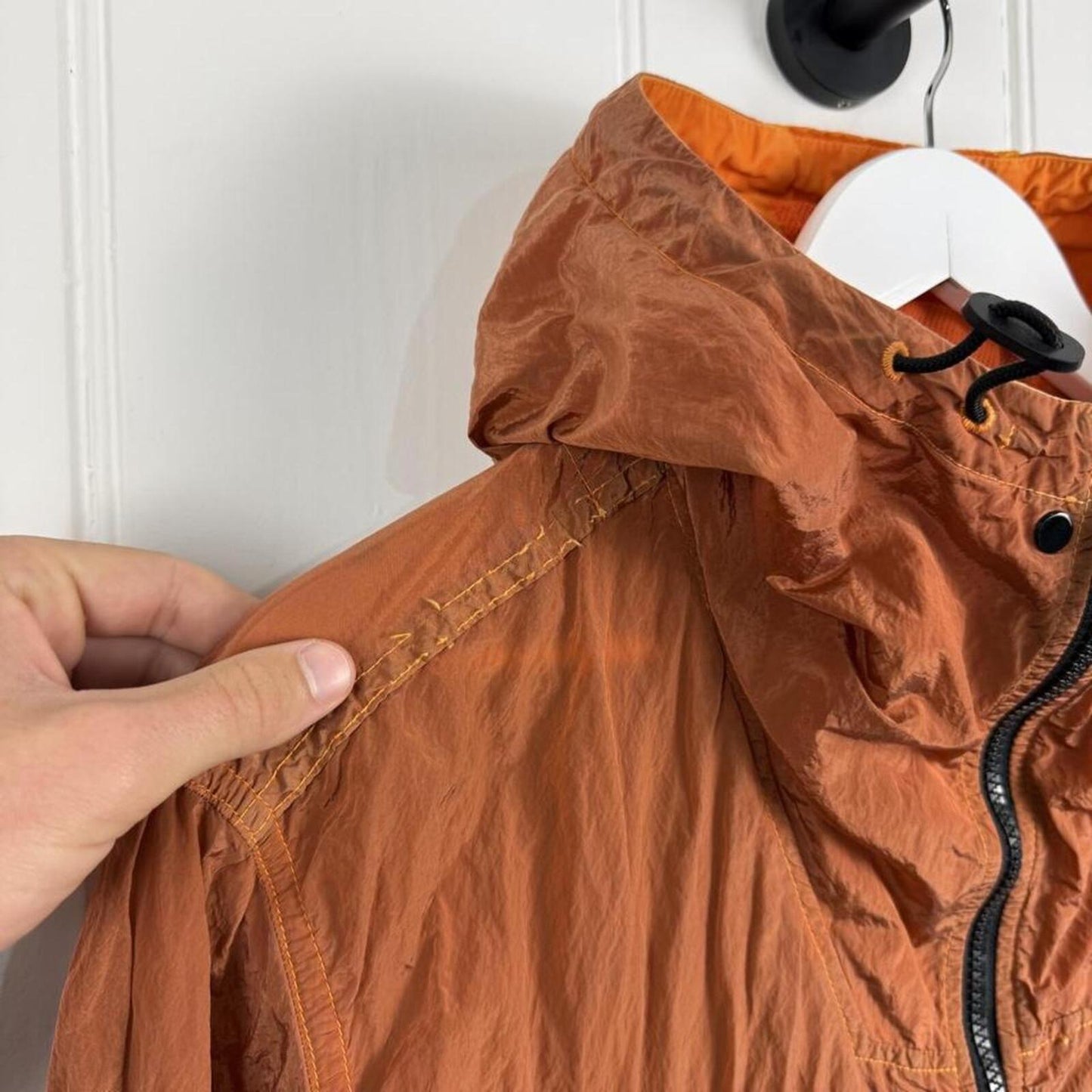 Stone Island Nylon Metal Hooded Jacket Orange (XXL)