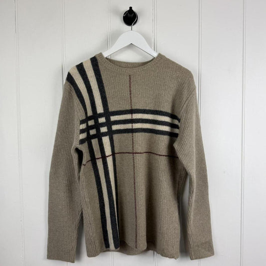 Burberry Vintage Nova Check Knit Jumper Beige (M)