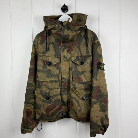 2007 Stone Island Marsh Camo Raso Gommato Jacket (L)