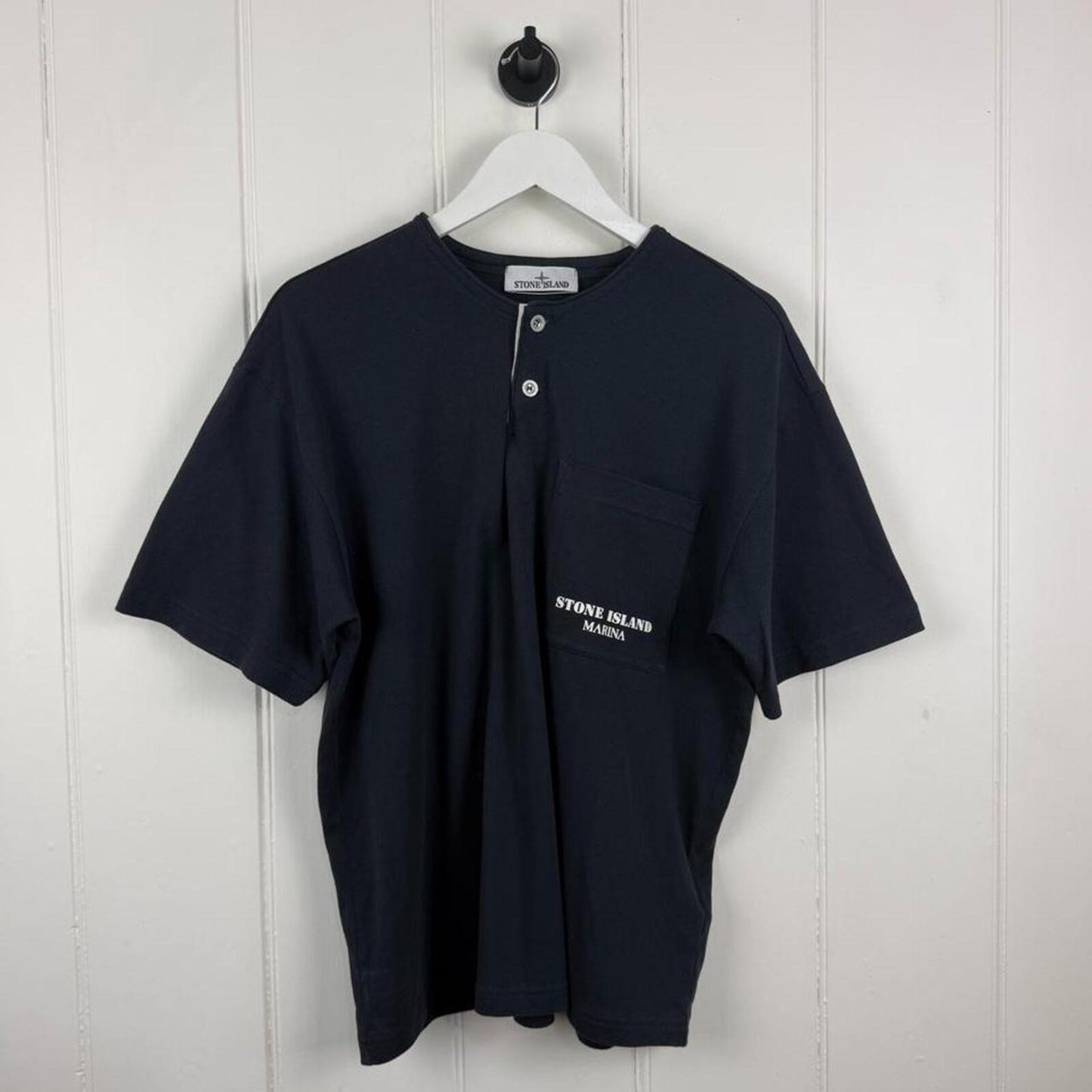 Stone Island Marina Henley T-Shirt Navy (S)
