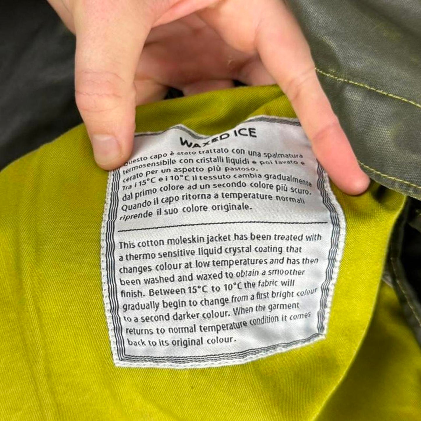 Stone Island AW09 Waxed Ice Dutch Rope Parka – Reactive Green (XXL)