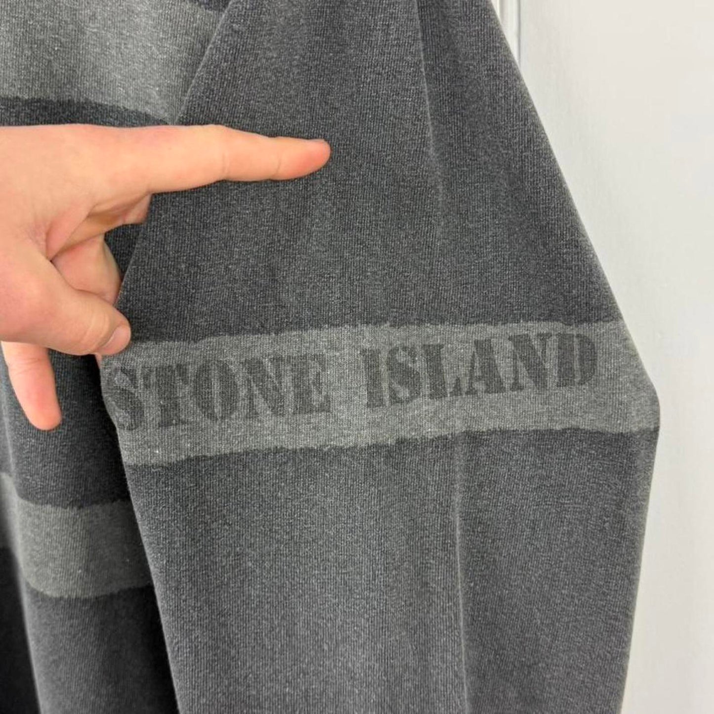 1995 Stone Island Rugby Style Polo Grey (M)