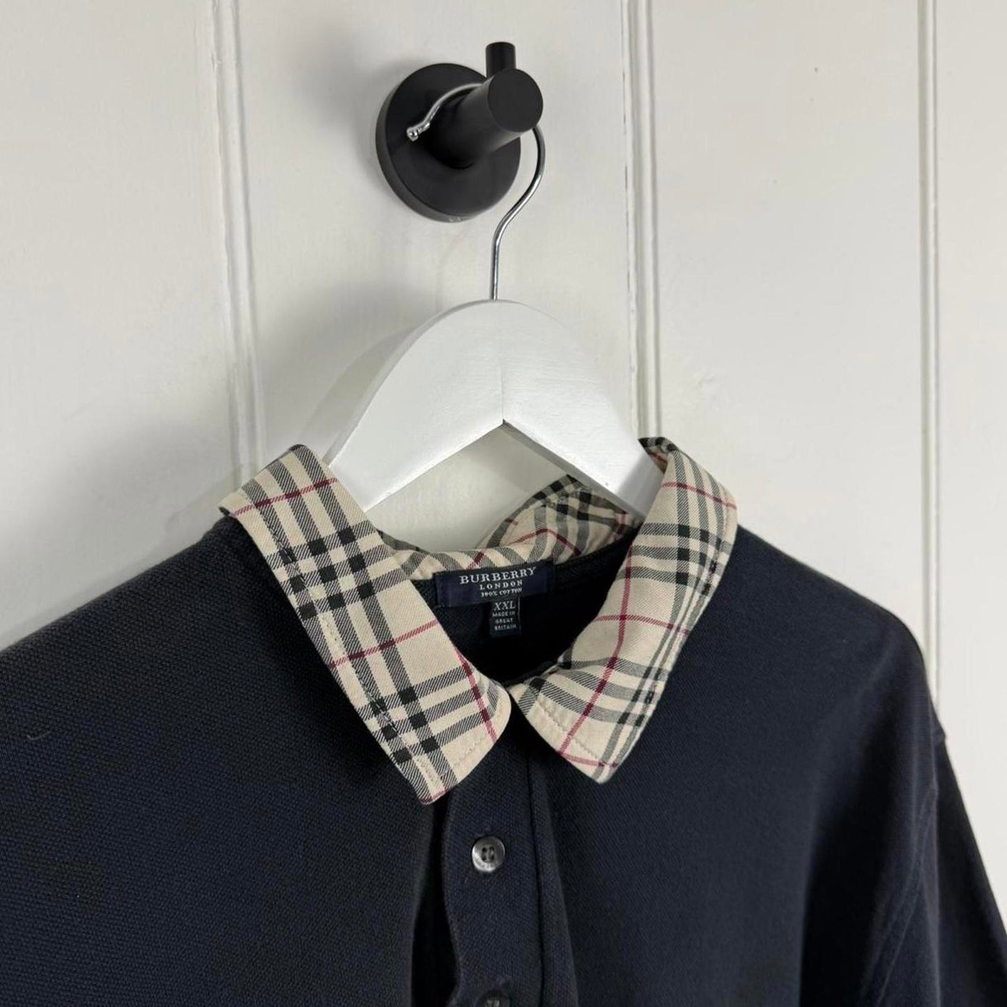 Burberry Polo Shirt Navy (XXL)