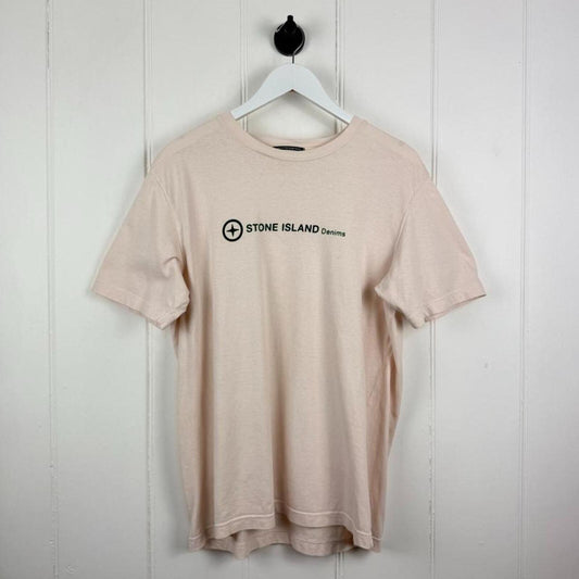 Stone Island Denims Logo T-Shirt Salmon (XL)