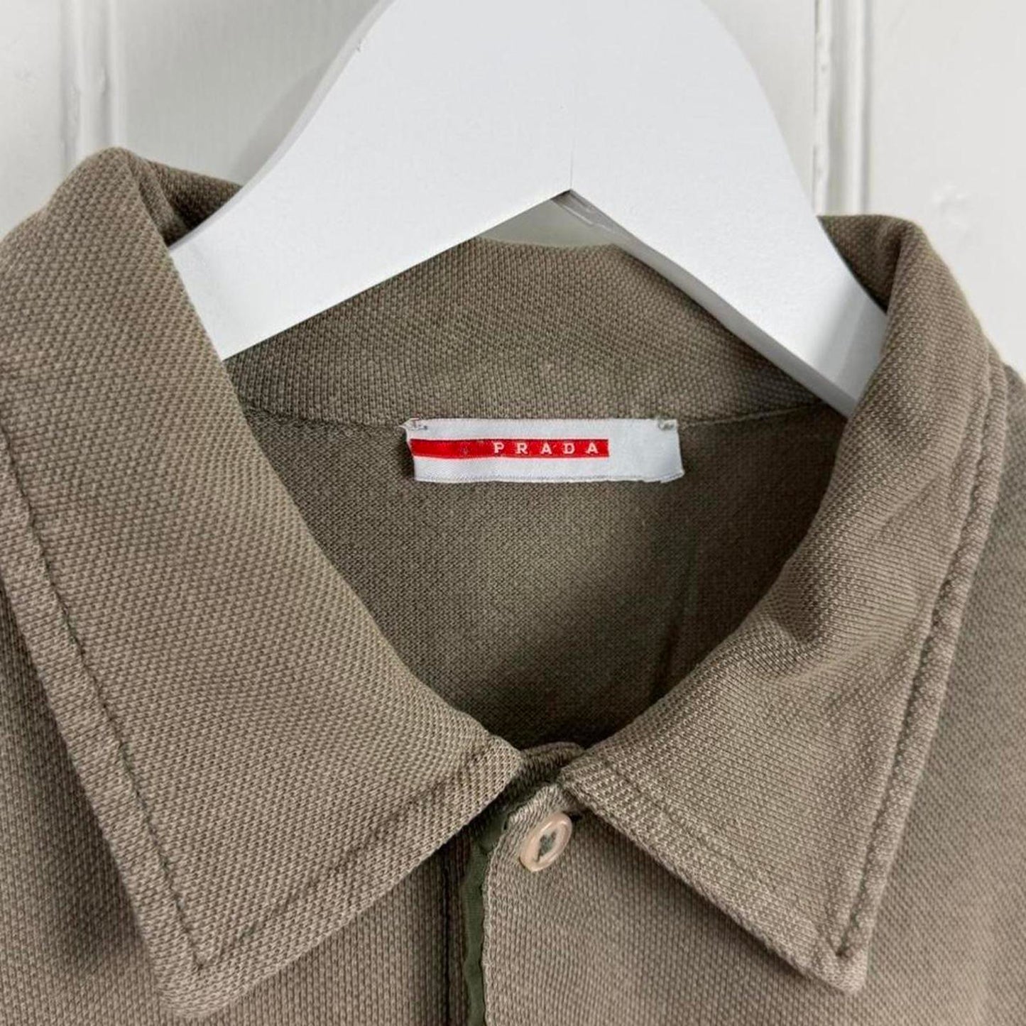 Prada Sport Polo Shirt Khaki Green (S/M)