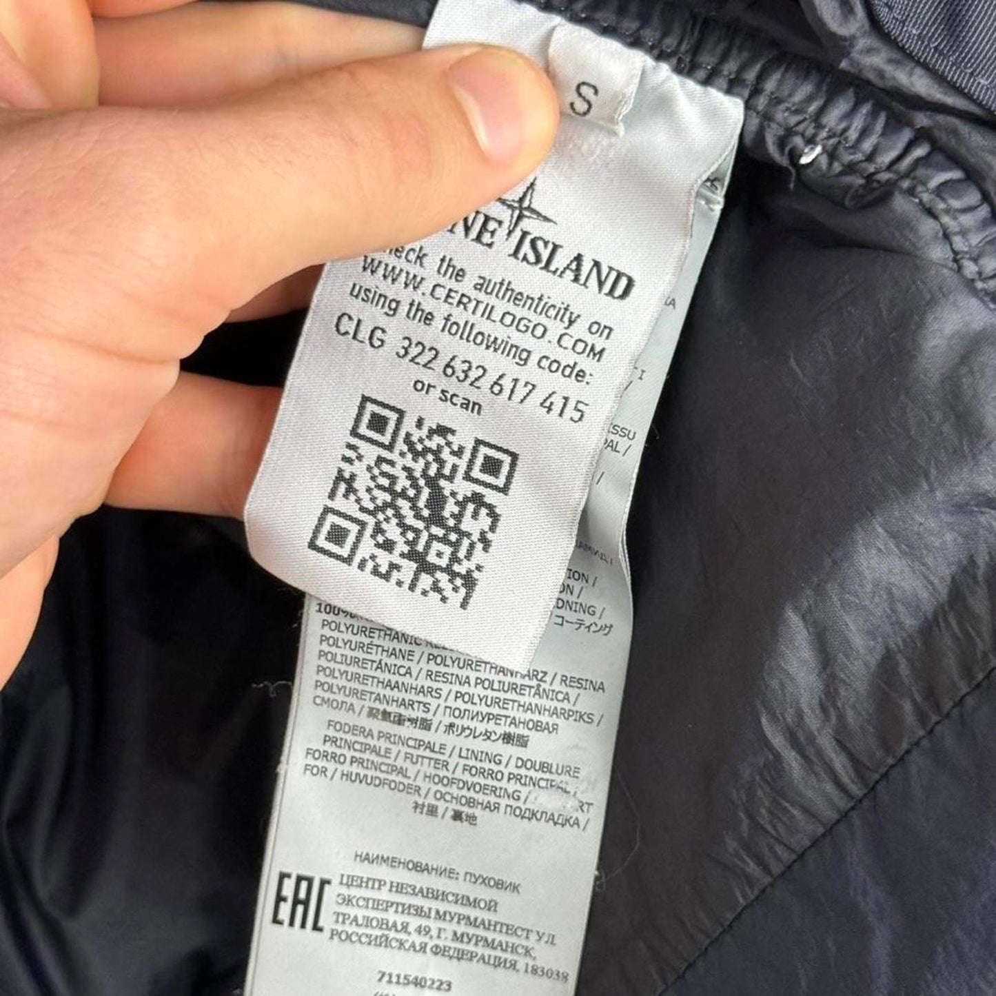 Stone Island Crinkle Reps NY Down Jacket Navy (S)