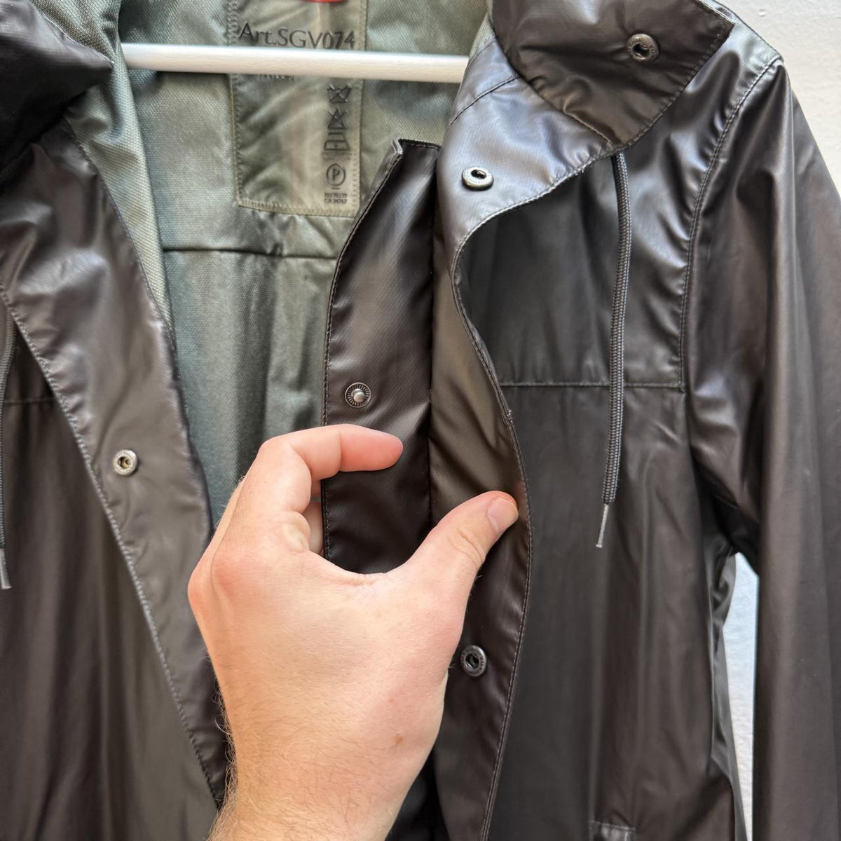 Prada Sport Linea Rossa Rubberised Hooded Jacket (L/XL)
