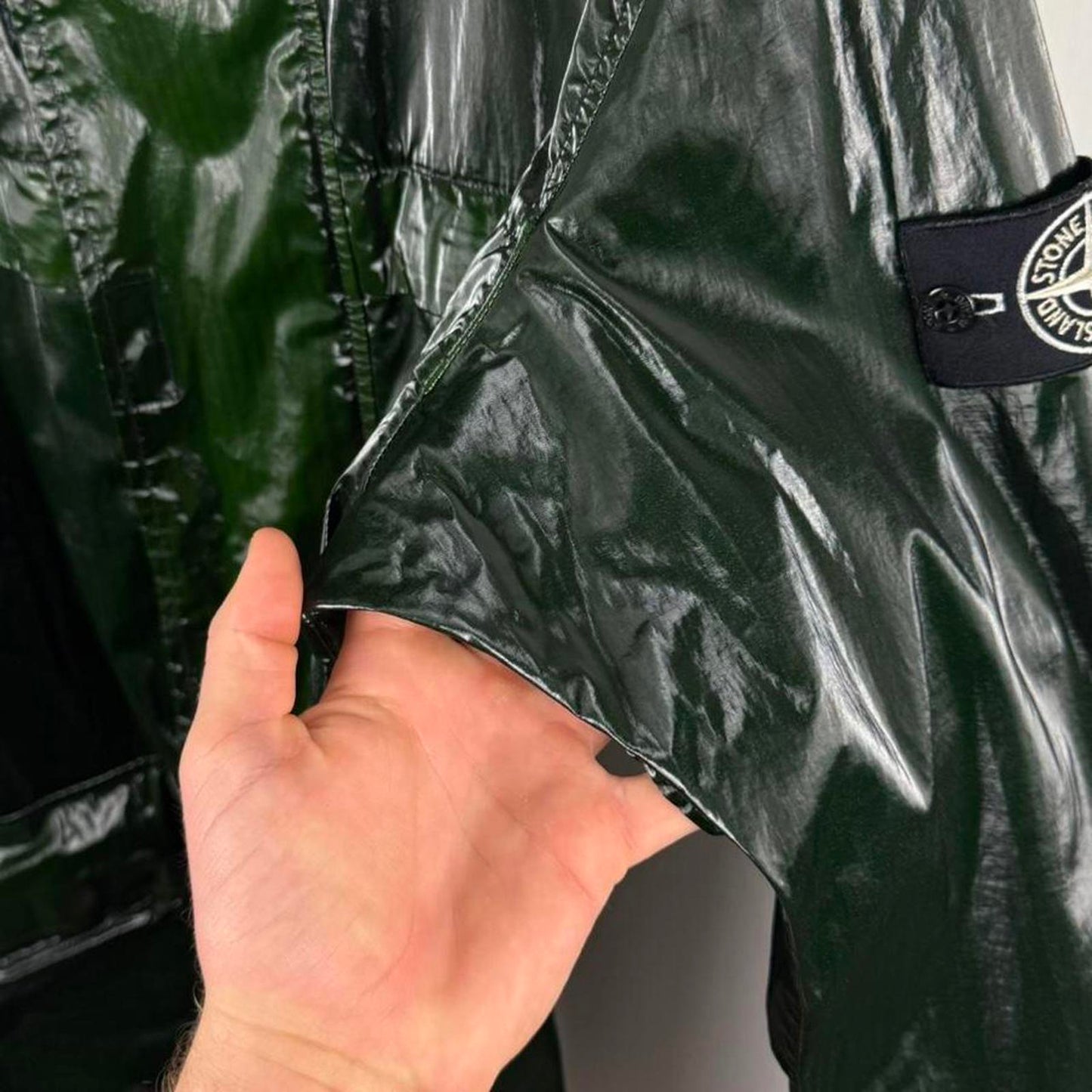 Stone Island Mussola Prismatica Jacket Deep Gloss Green (L)