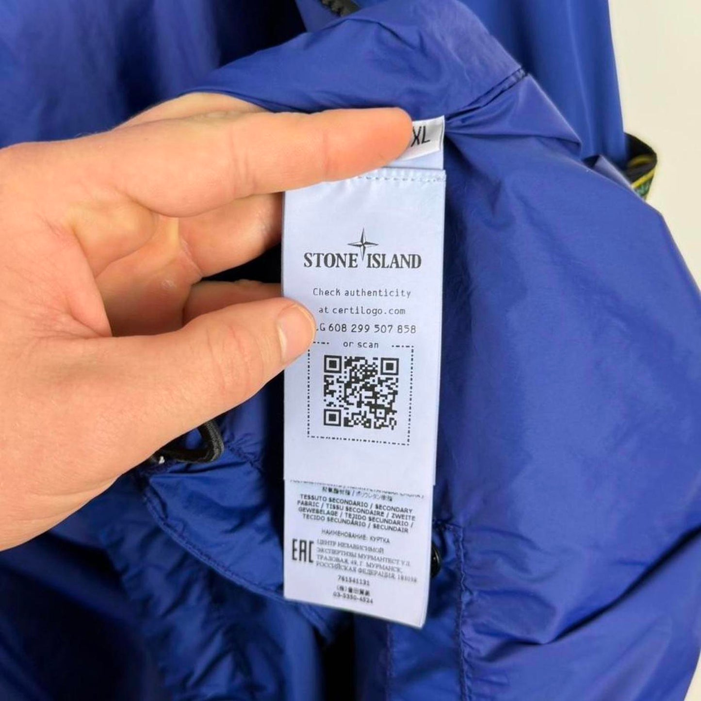 Stone Island Skin Touch Nylon-TC Jacket Blue (XL)