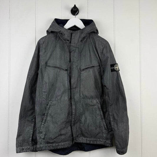 Stone Island Garment Dyed Pixel Reflective Jacket – Grey/Black (M)