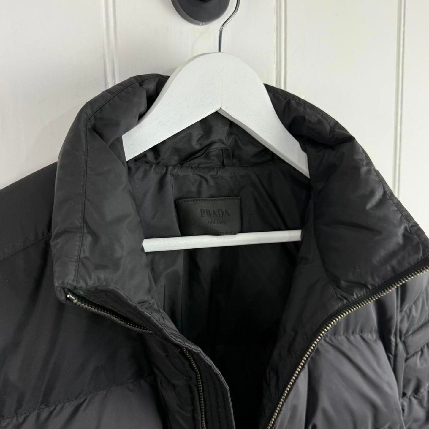 Prada Mainline Black Nylon Down Puffer Jacket (M)