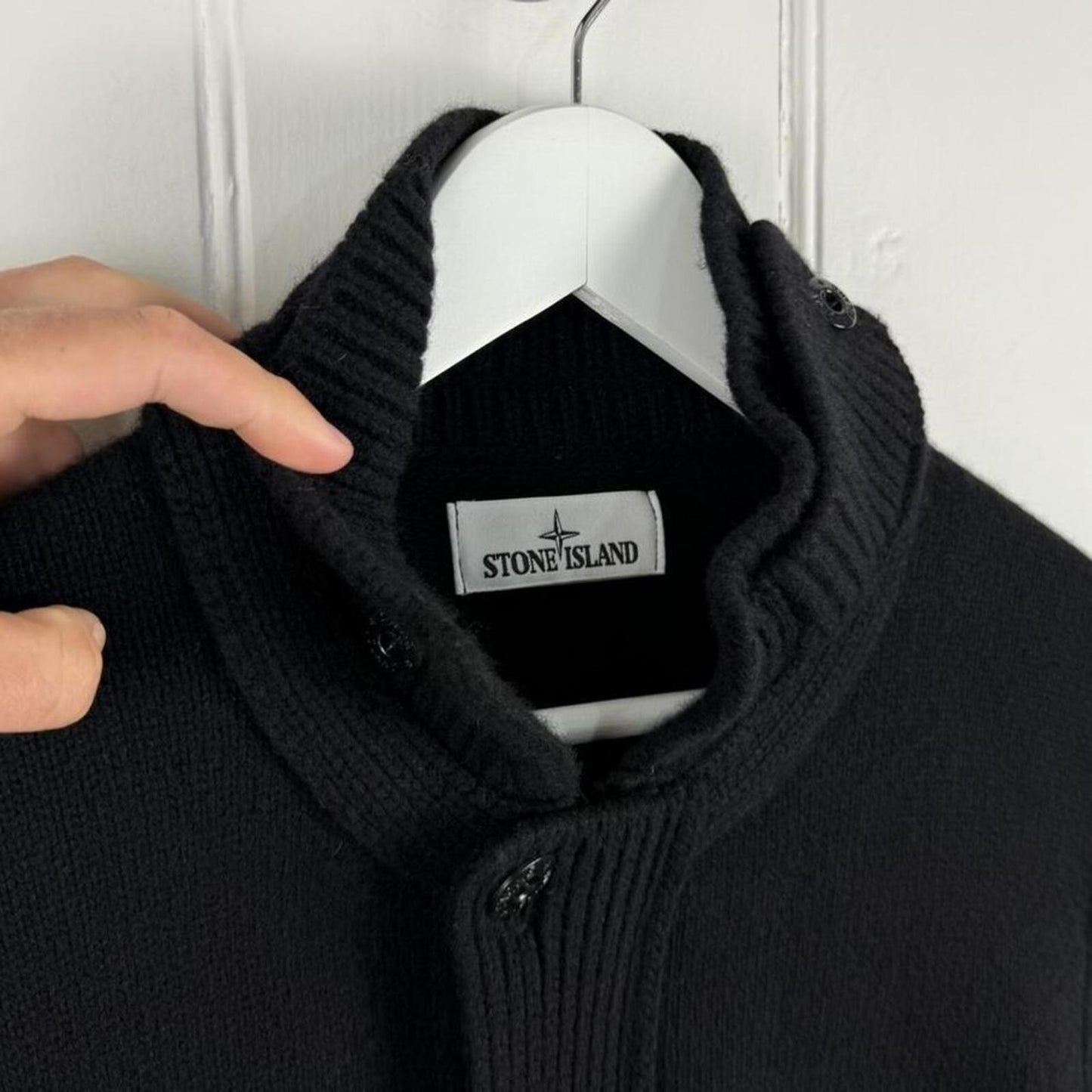 Stone Island Button Neck Knit Jumper (M)