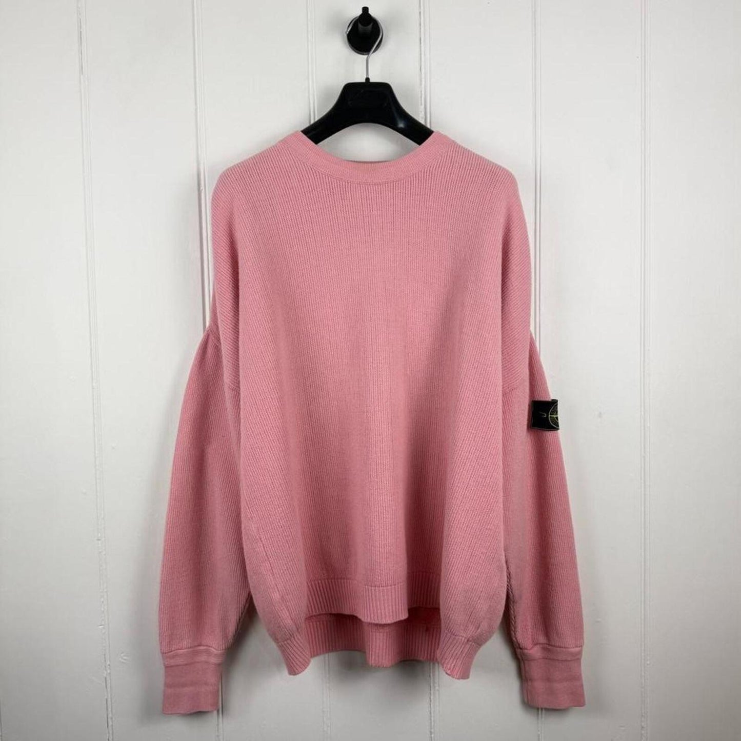 1980s Stone Island Cotton Knit Jumper Pink (L/XL)