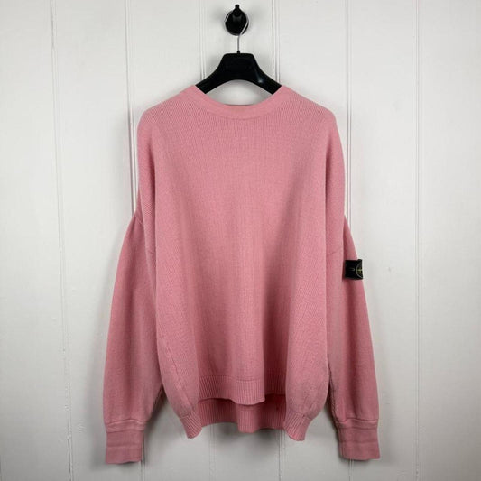 1980s Stone Island Cotton Knit Jumper Pink (L/XL)
