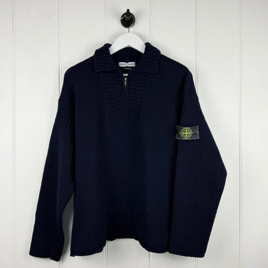 Stone Island 1995 Green Edge Badge Knit (L)