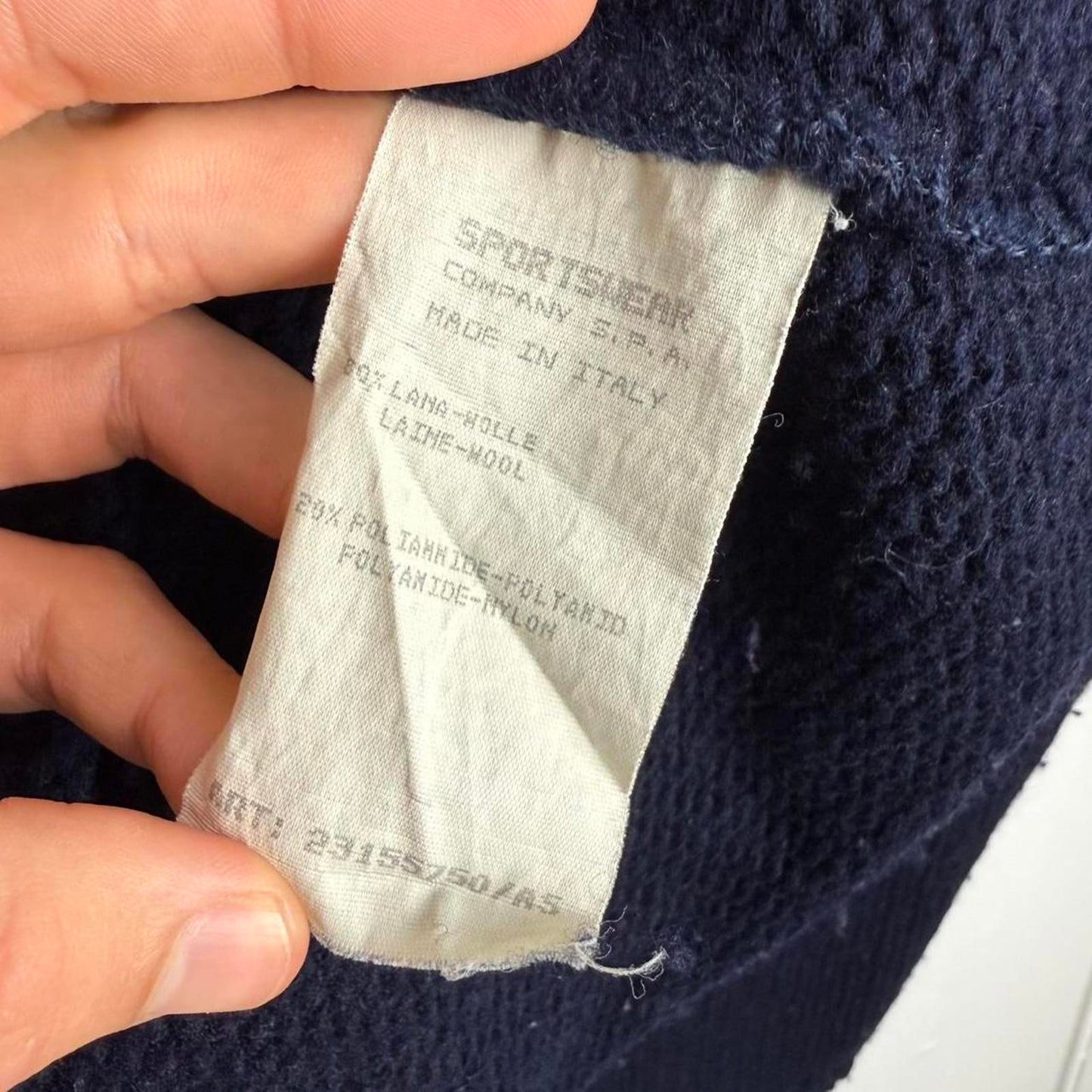 Stone Island 1995 Green Edge Badge Knit (L)