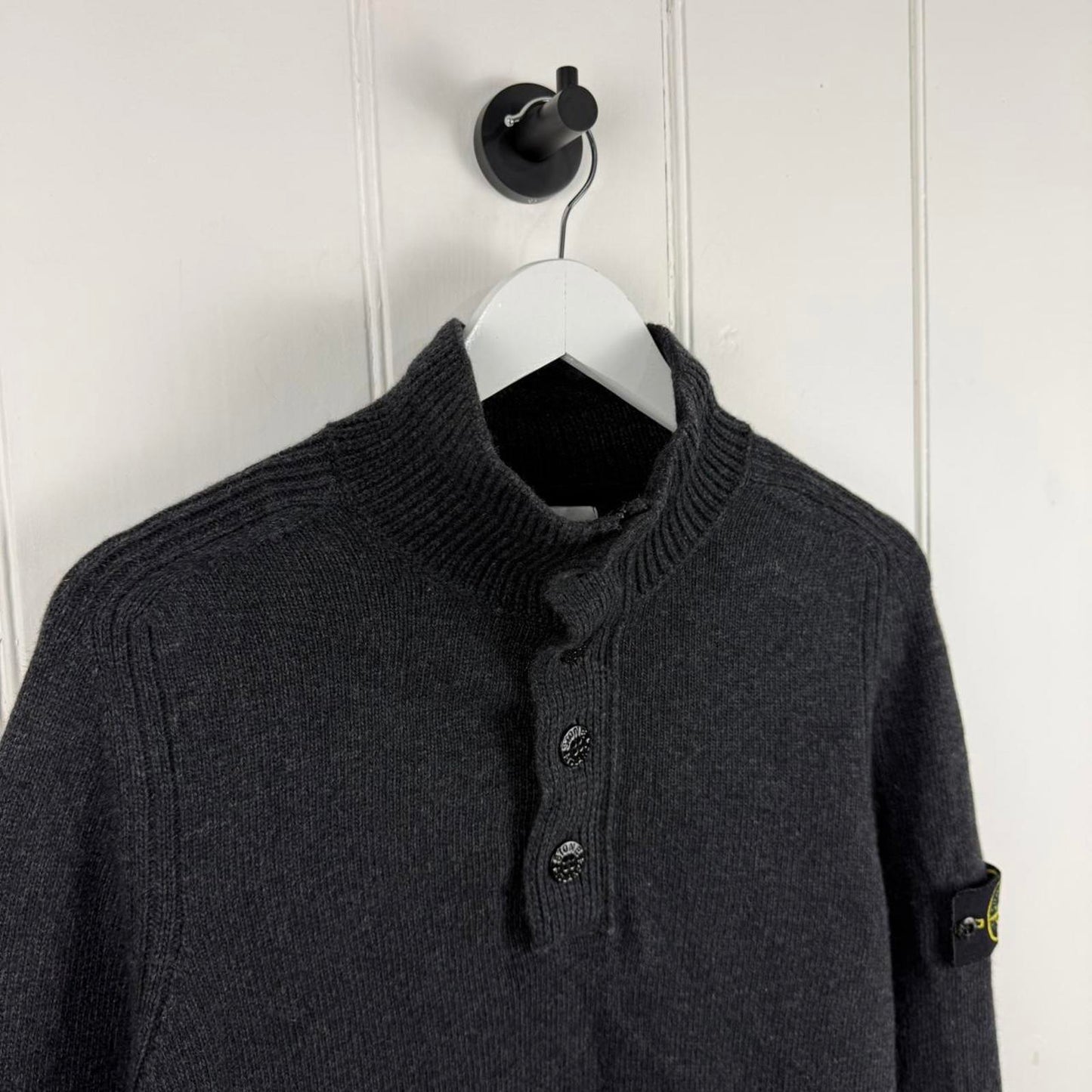 Stone Island Wool Knit Half-Button Jumper (M)