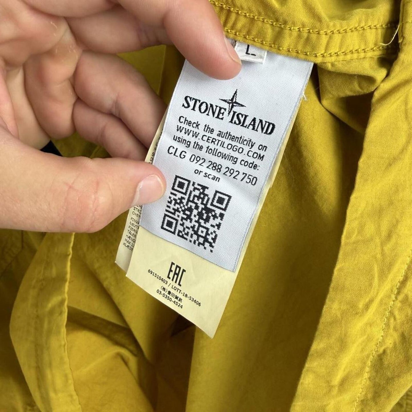 Stone Island Smock Jacket Yellow (L)