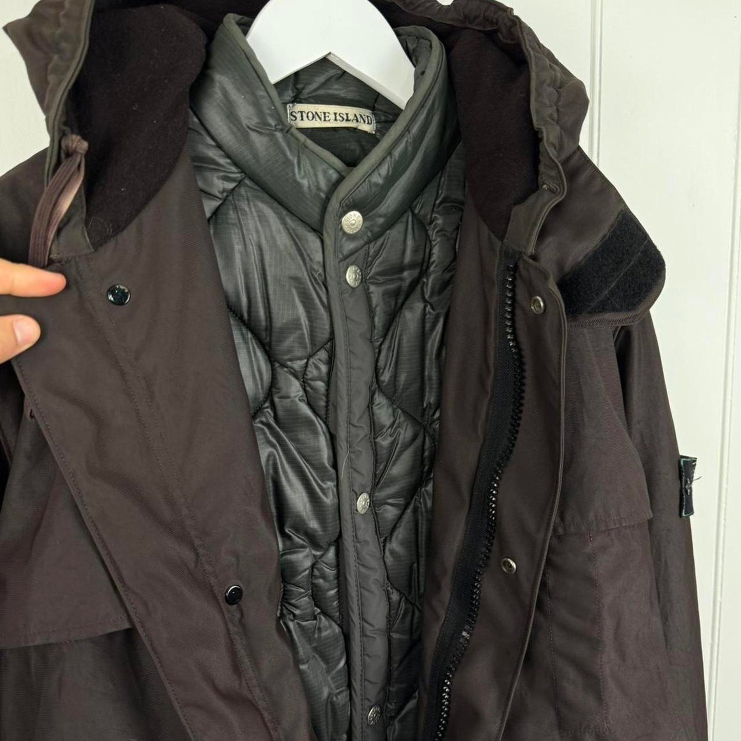 AW99 Stone Island Dutch Rope Parka Jacket in Brown (M)