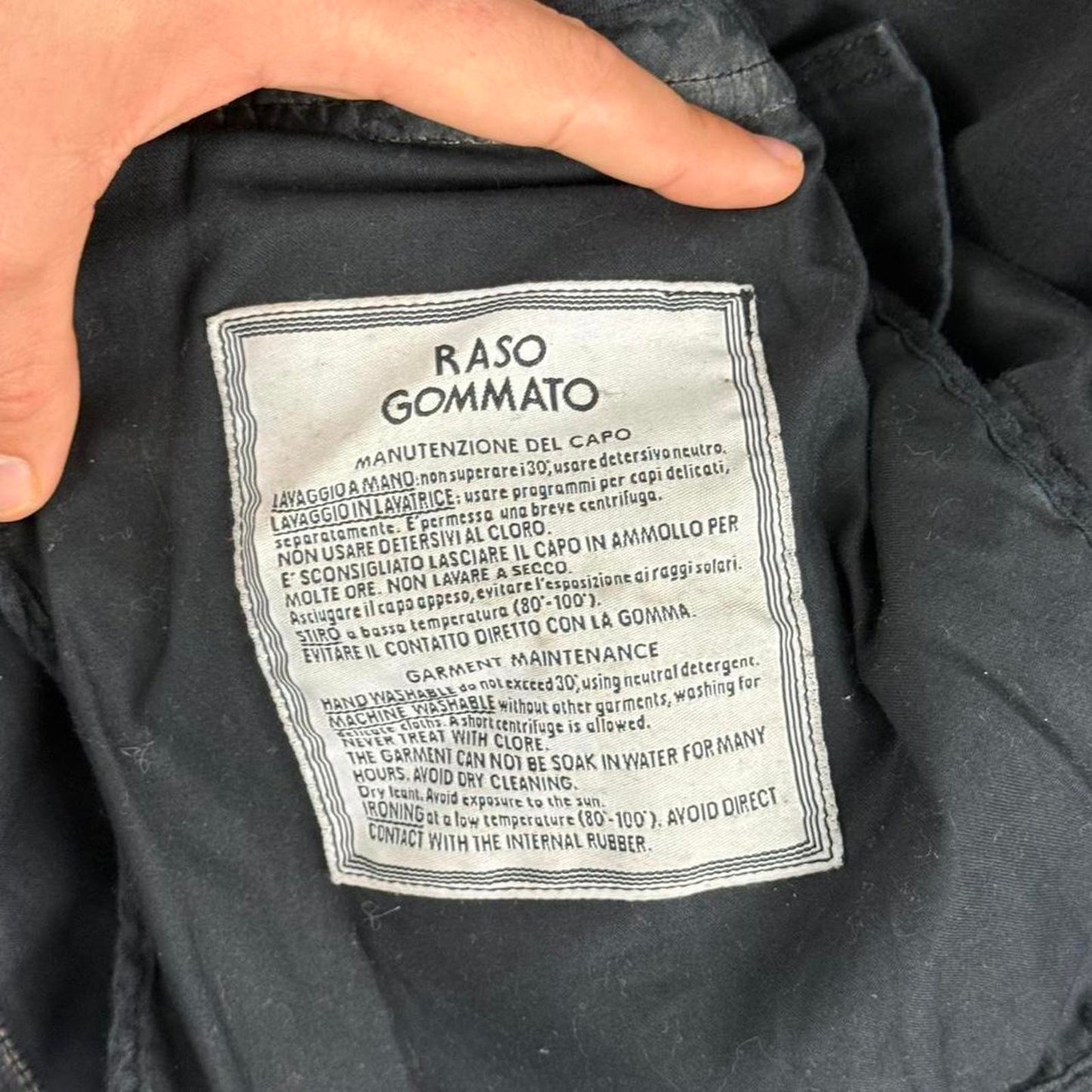 Stone Island Raso Gommato Double-Breasted Jacket (M)