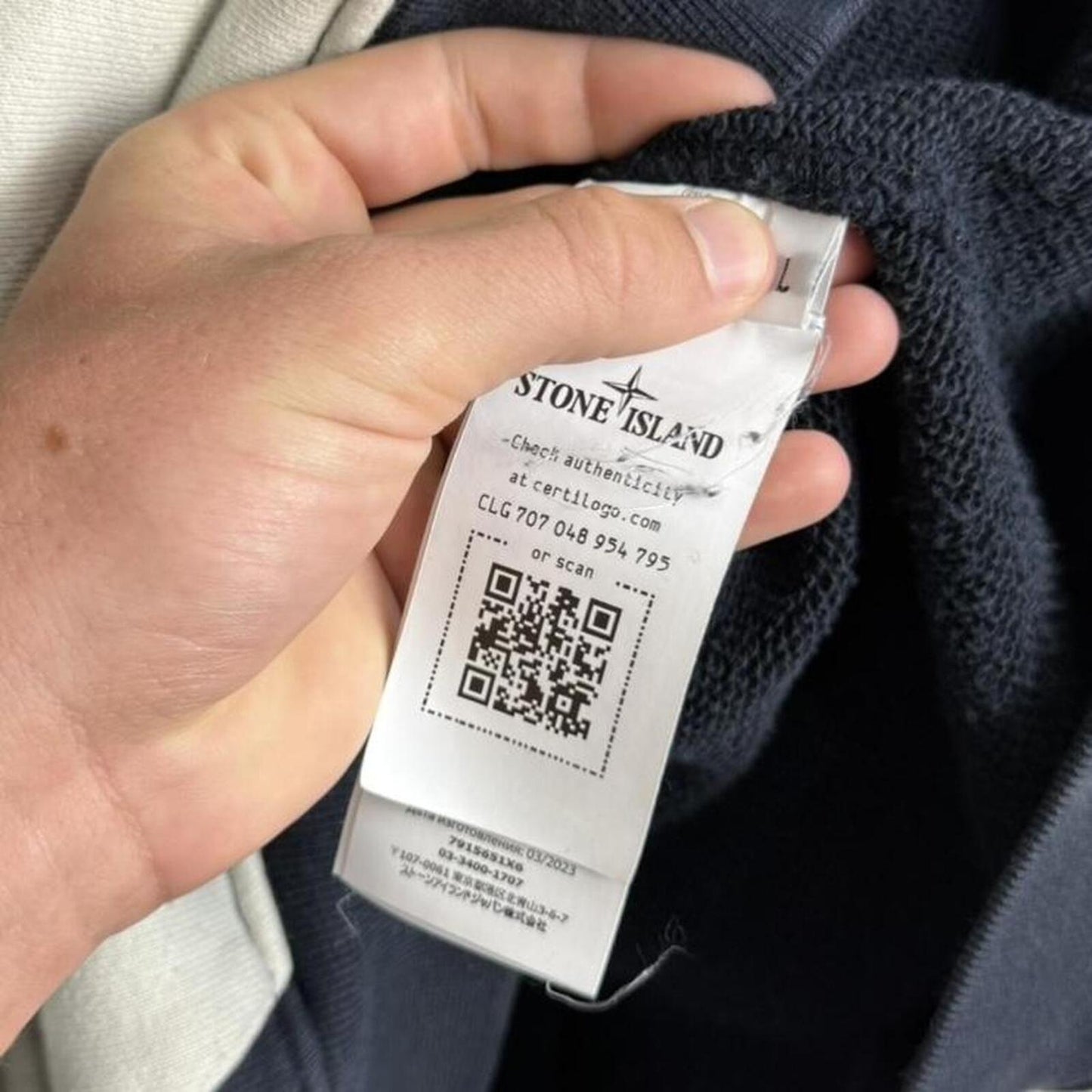 Stone Island Marina Hoodie Navy / Cream (L)