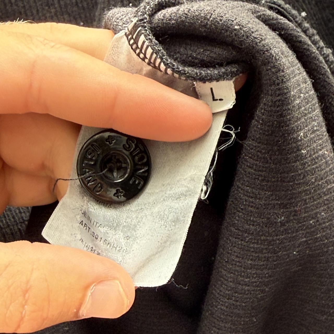 Mid 00’s Stone Island Logo Knit Jumper in Black (L)