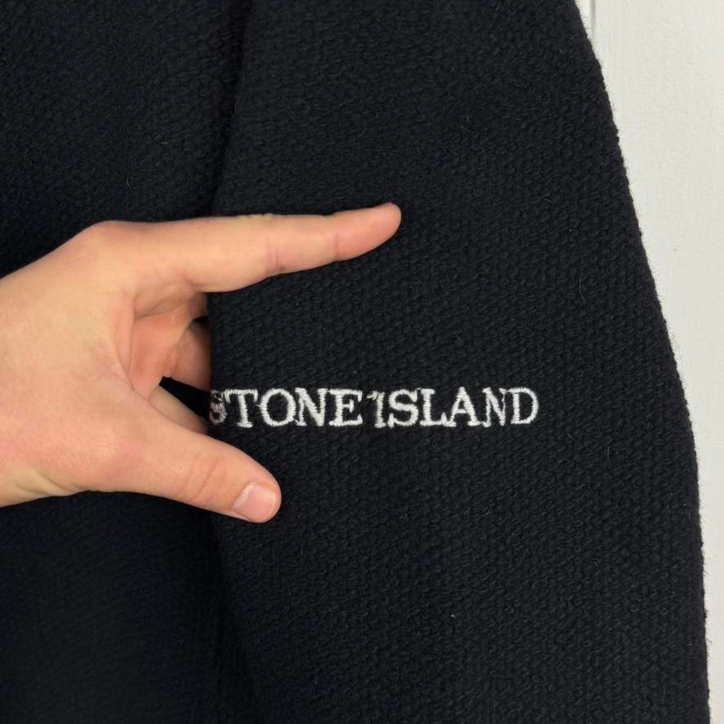 Stone Island 2000s Wool Knit Jacket (L)