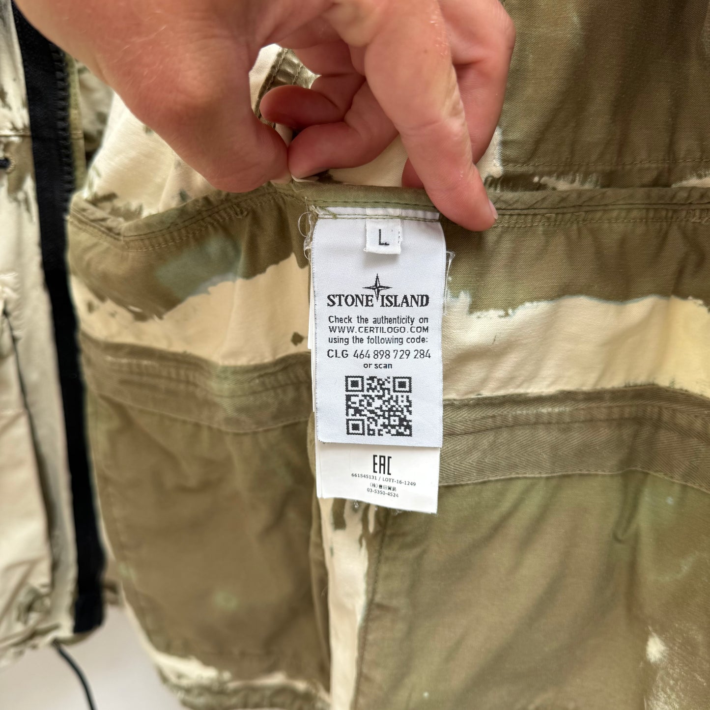 Stone Island Hand Corrosion Field Jacket 2017 (L)