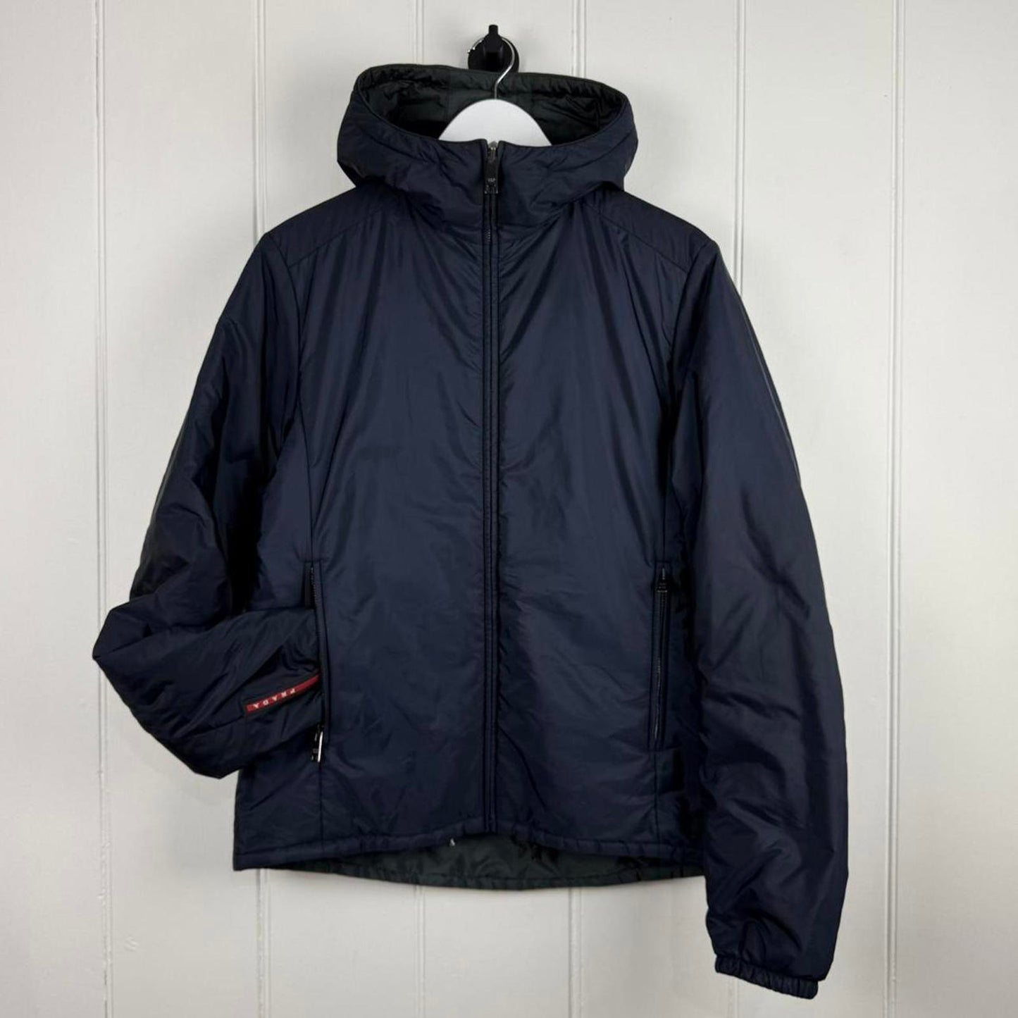 Prada Sport Reversible Padded Nylon Hooded Jacket (M)