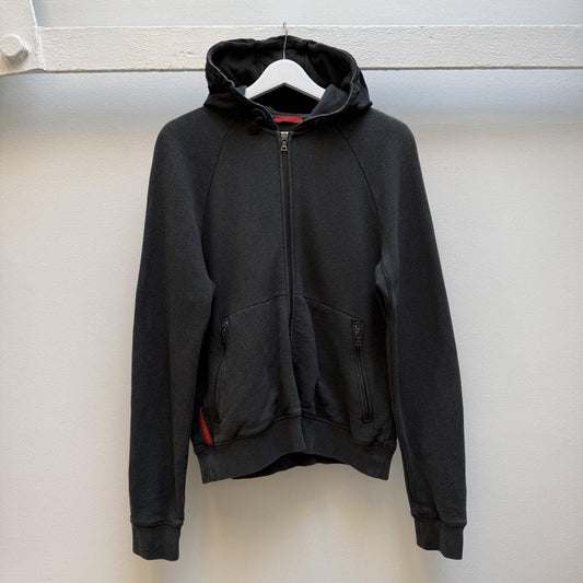 00’s Prada Sport Red Tab Zip Hoodie (M)