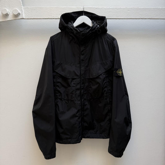 Stone Island Garment Dyed Performance Tela Hooded Jacket – Black (L)