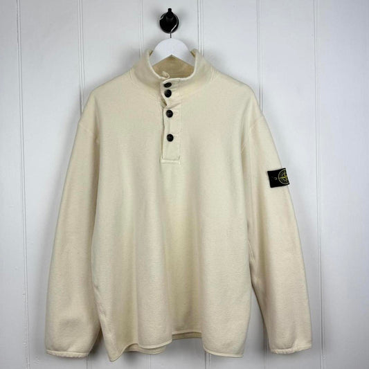 Stone Island Button-Placket Fleece Sweat (XL)
