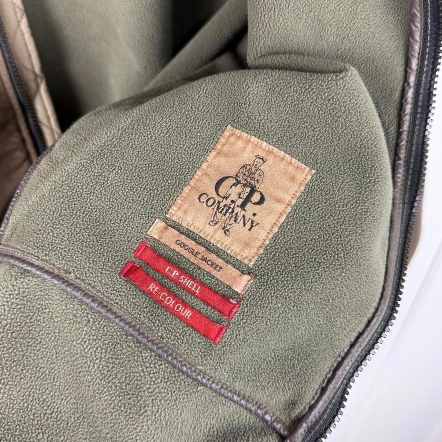 CP Company Re Colour Soft Shell Goggle Jacket in Brown (L)