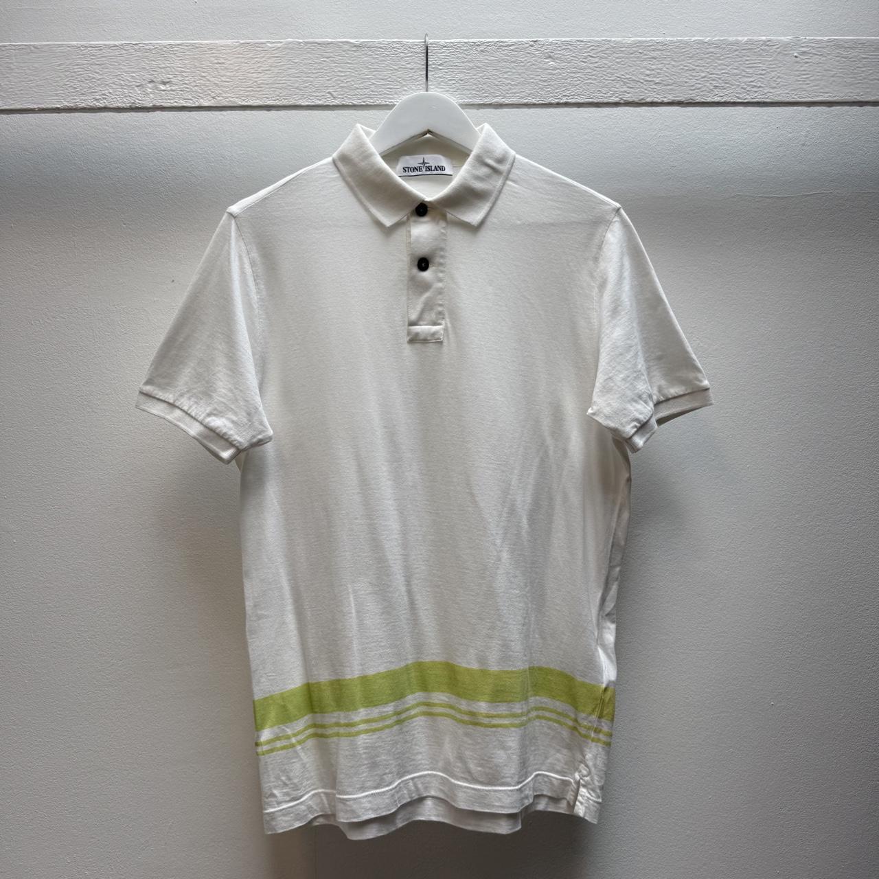Stone Island Marina Striped Logo Polo Shirt (M)
