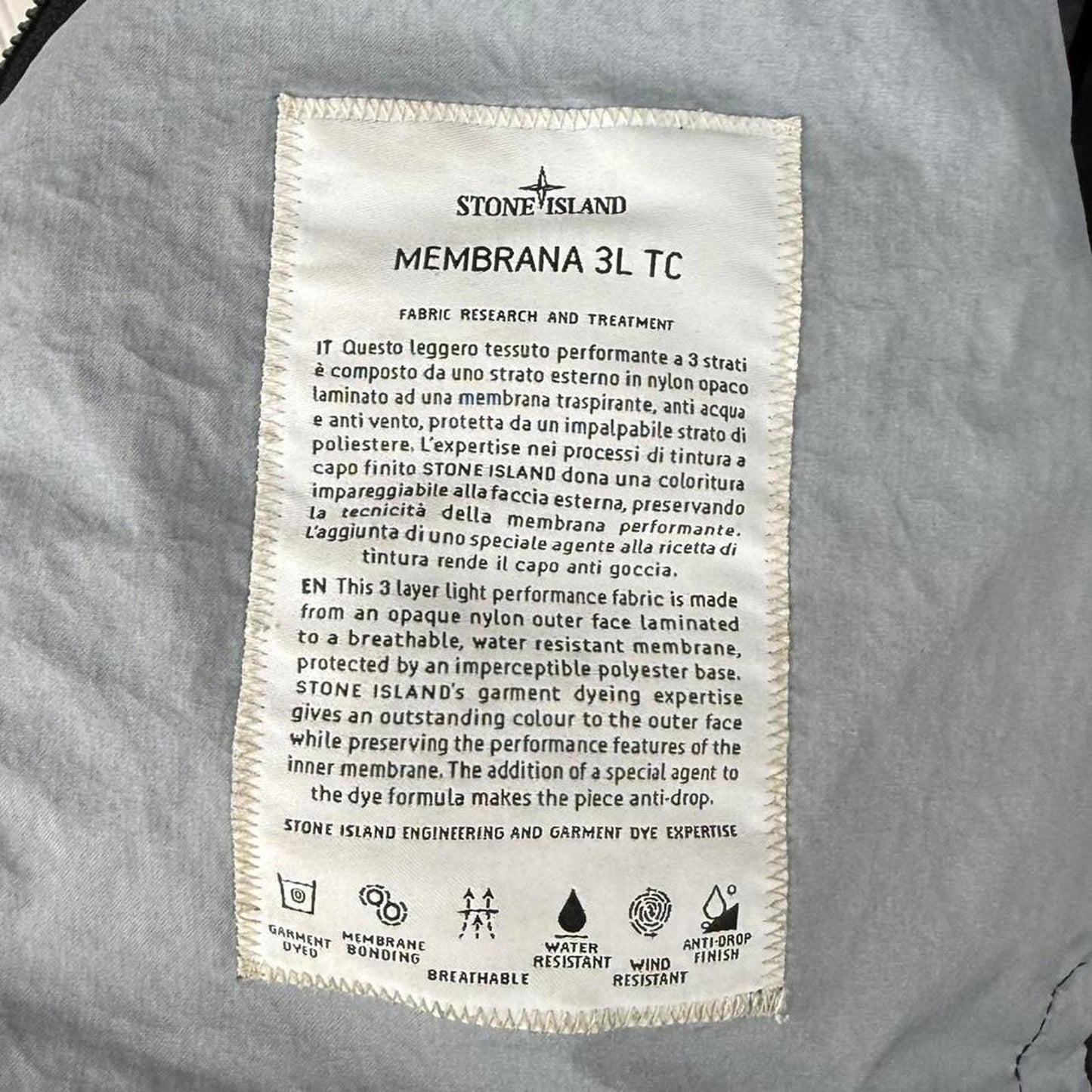 Stone Island Membrana 3L TC Jacket Navy (M)