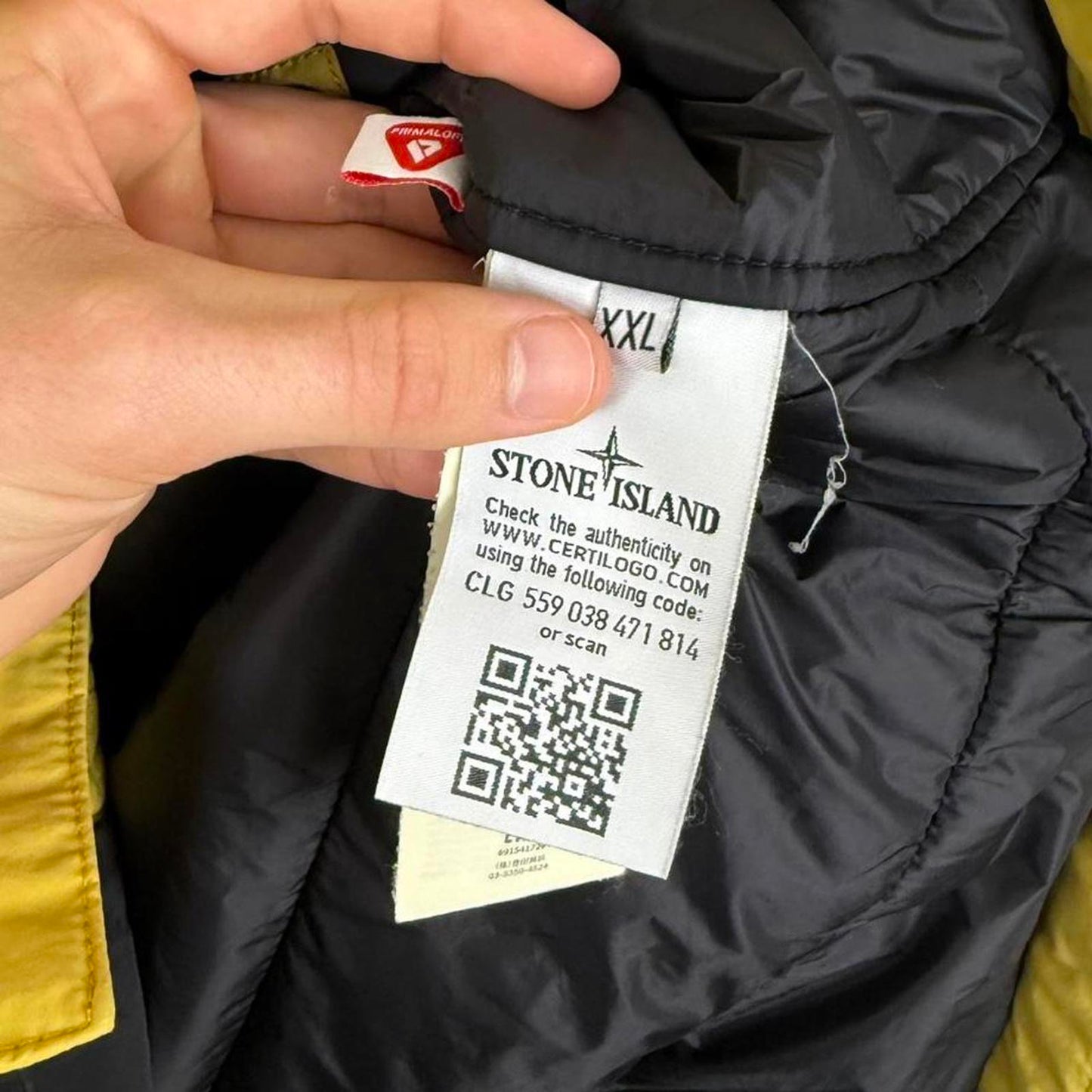Stone Island Micro Reps Primaloft Jacket Yellow (XXL)