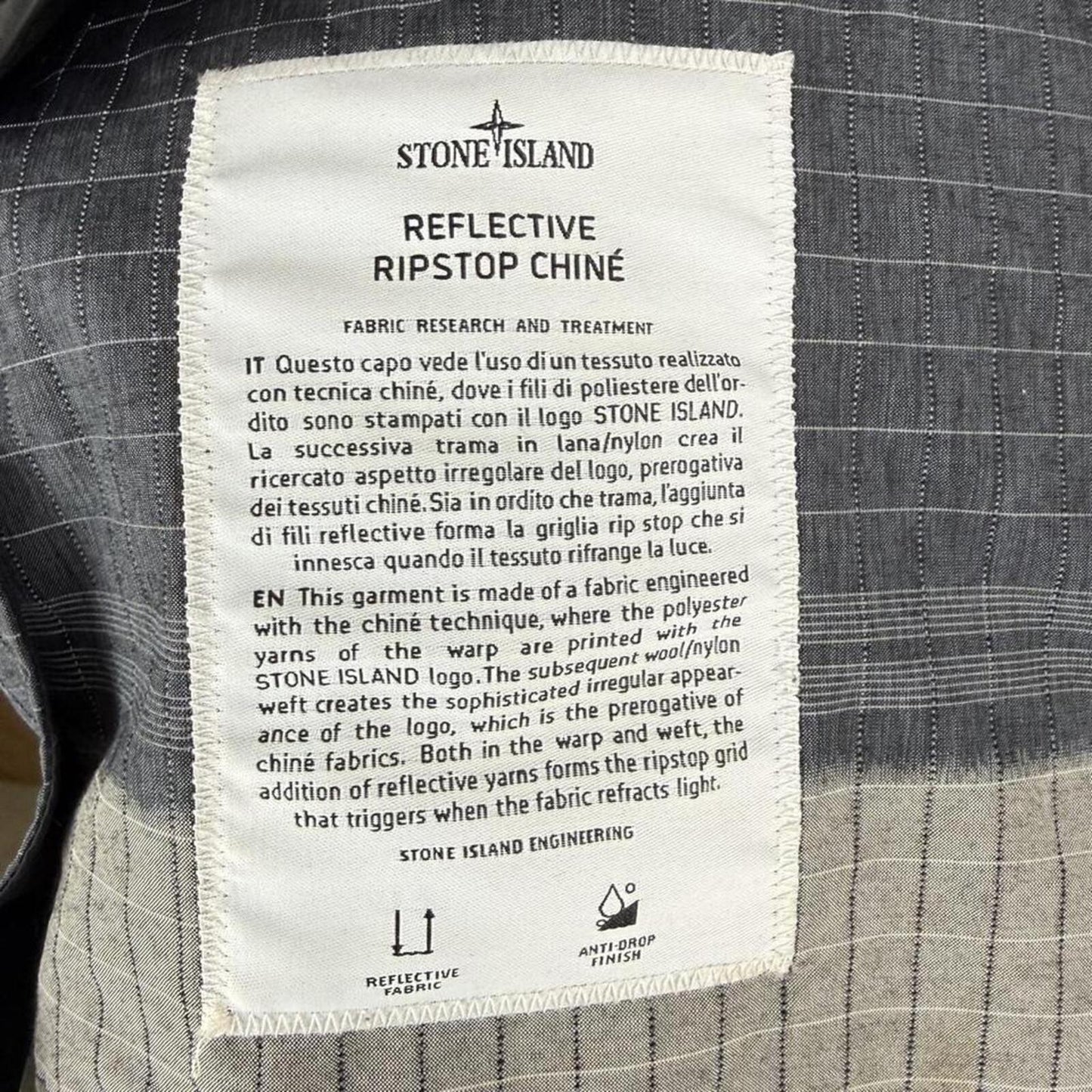 Stone Island Reflective Ripstop Chiné Jacket (M)