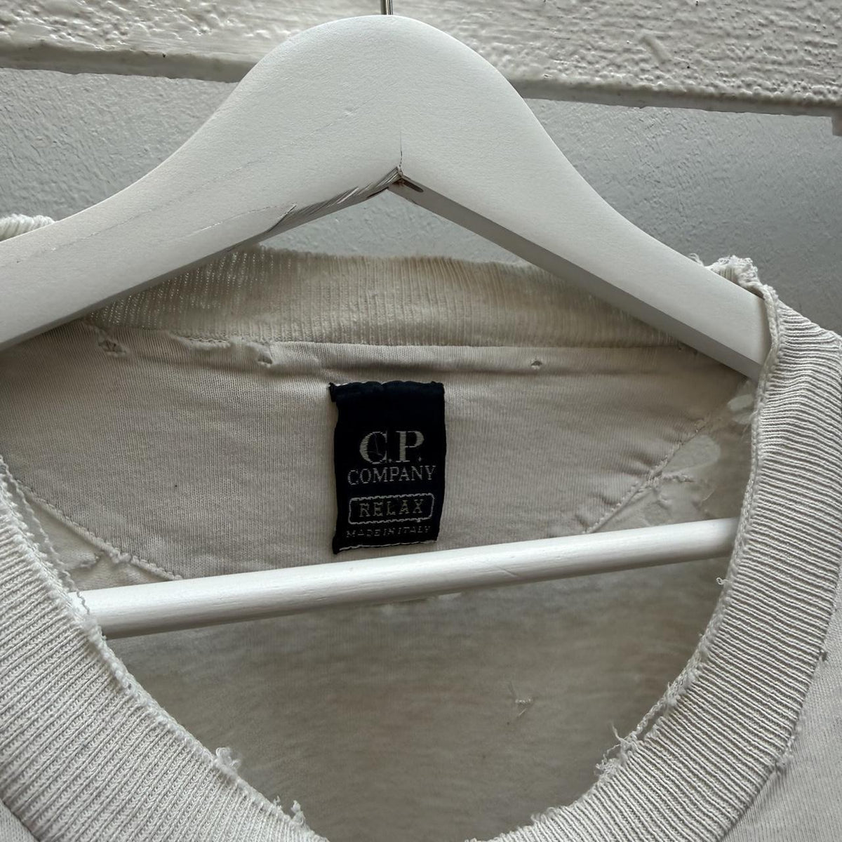 C.P. Company Vintage 1990s Relax Spellout T-Shirt – Off White (L)