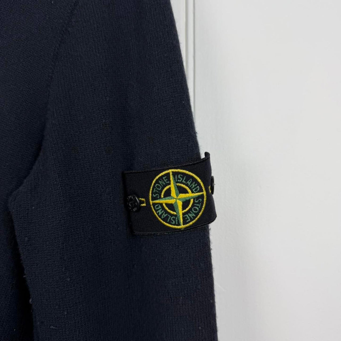 Stone Island Zip Knit Jumper in Navy (M)
