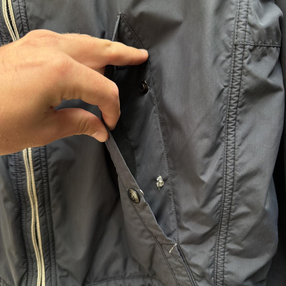 Stone Island Vintage Mid 2000s Flight Jacket – Navy Blue (M)