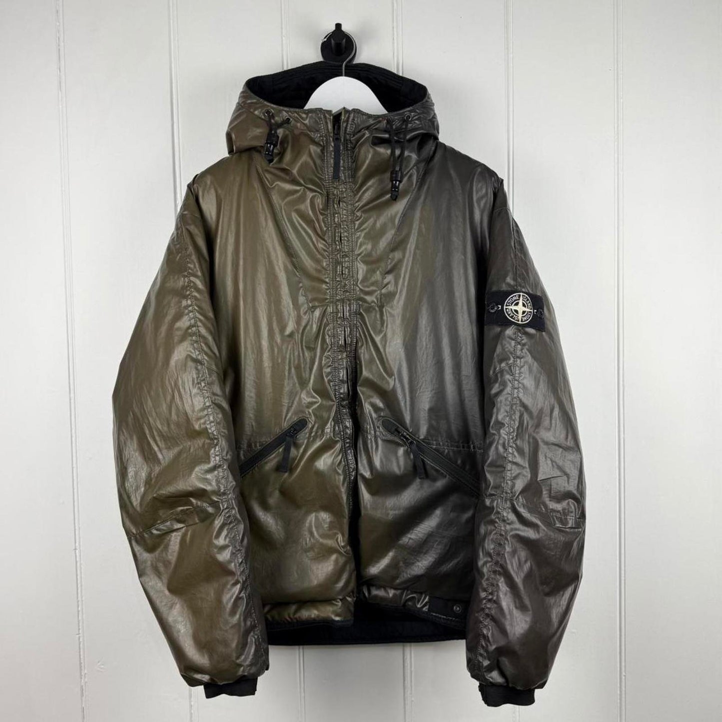 Stone Island Ice Jacket – Dark Brown to Khaki (Heat-Reactive) (XL)