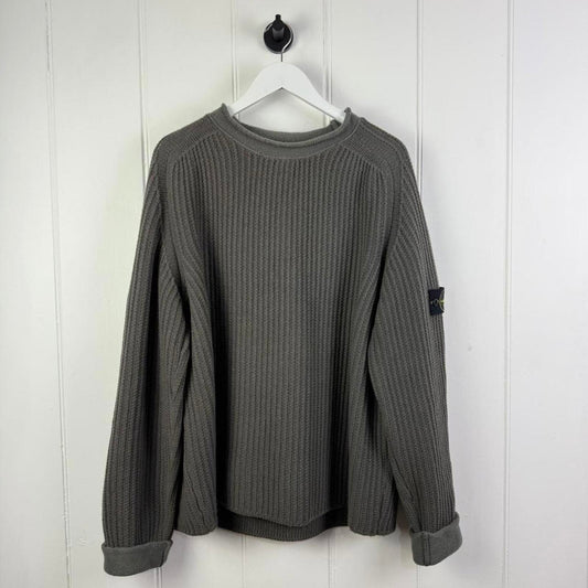 Mid 00s Stone Island Chunky Knit Jumper (XL)