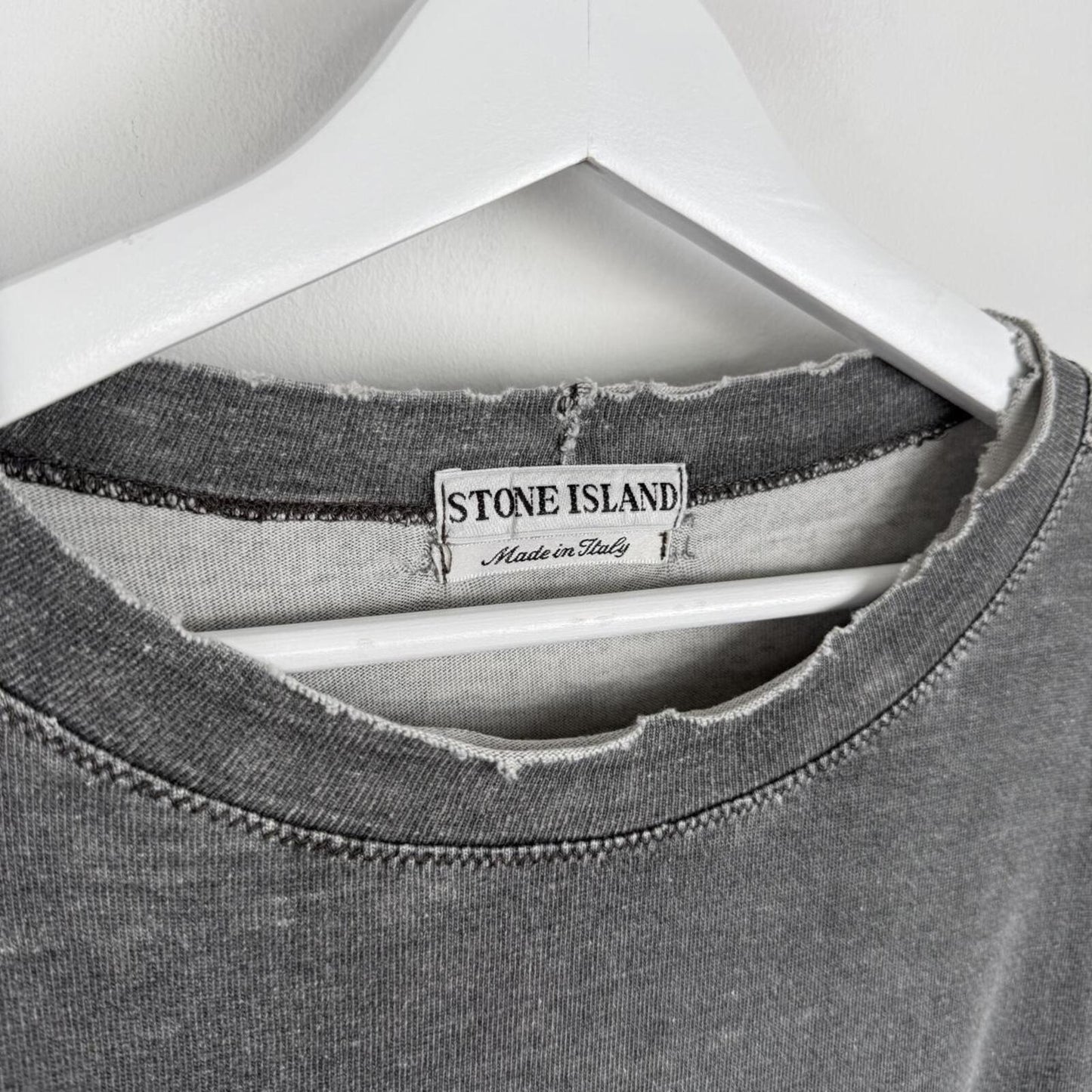 Stone Island Vintage Faded Logo T-Shirt Grey (XXL)
