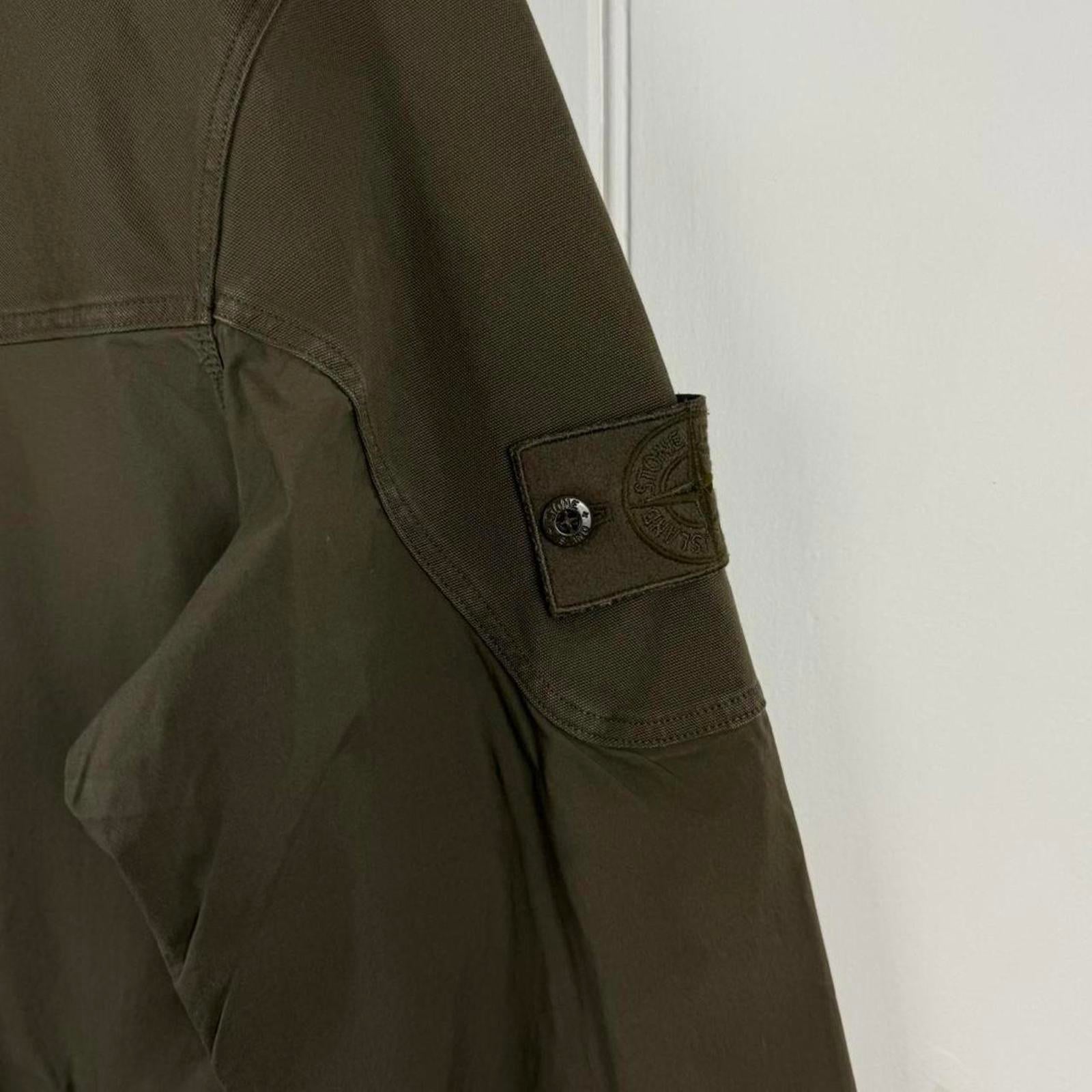 Stone Island Ghost Piece Overshirt Jacket Olive (M) – fordgarmz