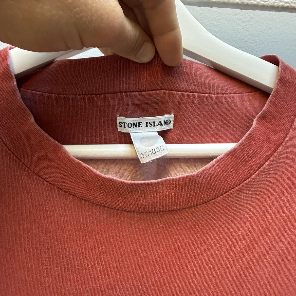 Stone Island Early 2000s Compass Logo T-Shirt – Washed Red (XXL)