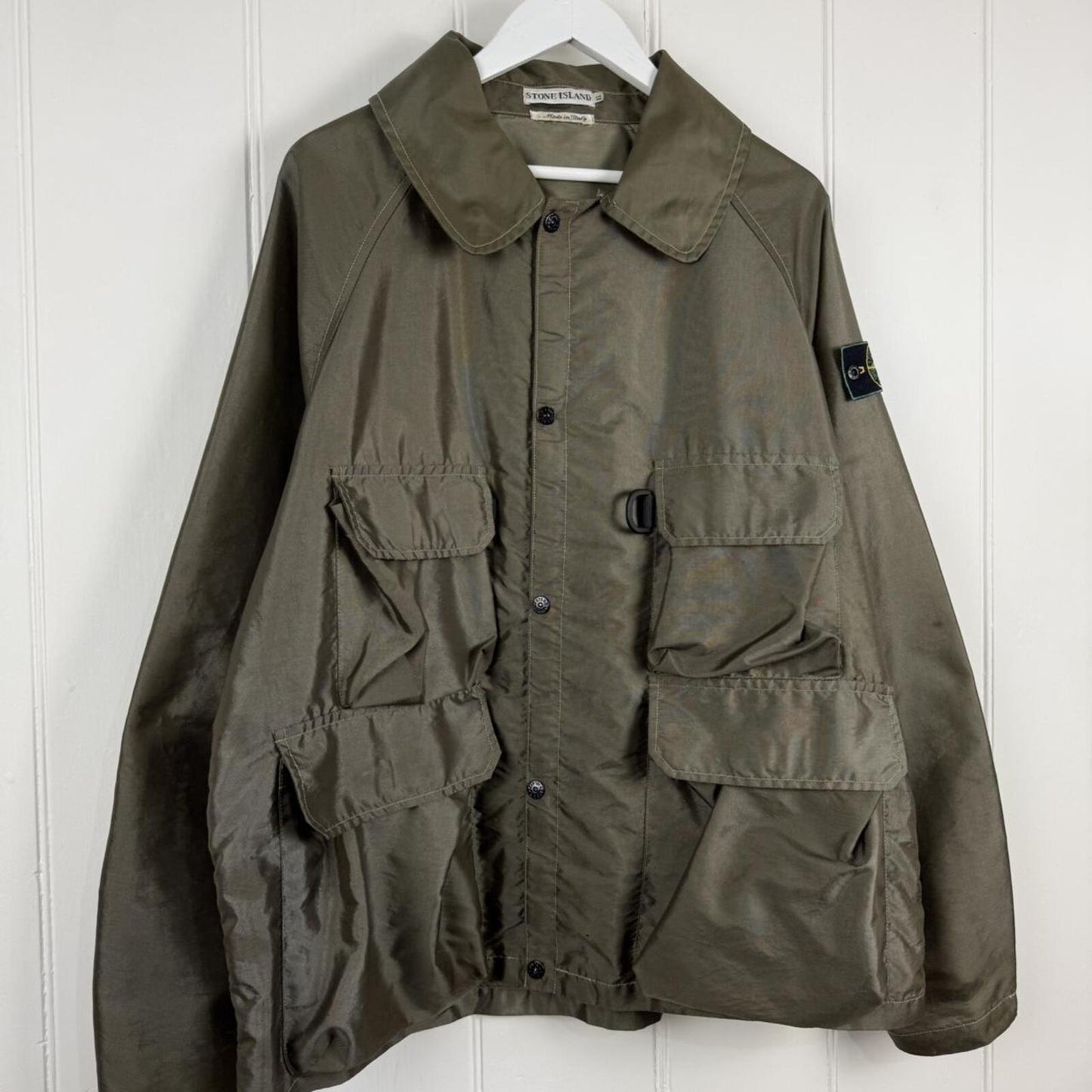 90's Stone Island Formula Steel ‘D-Ring’ Jacket Olive (XL)