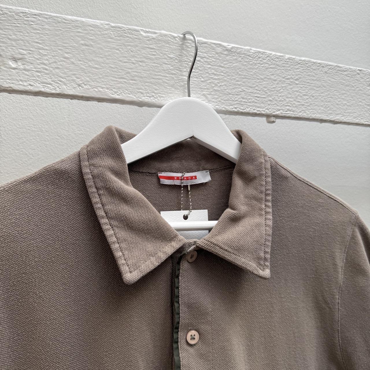 00’s Prada Sport Logo Polo Shirt in brown (M)