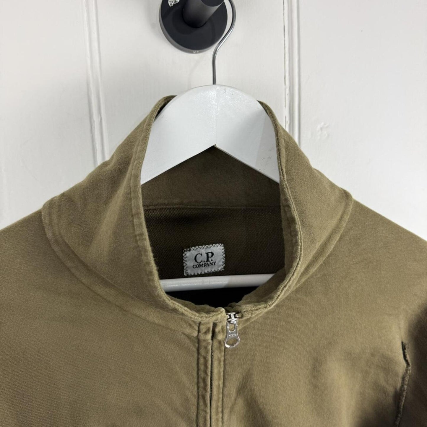 C.P. Company Quarter Zip Sweatshirt Olive (L)