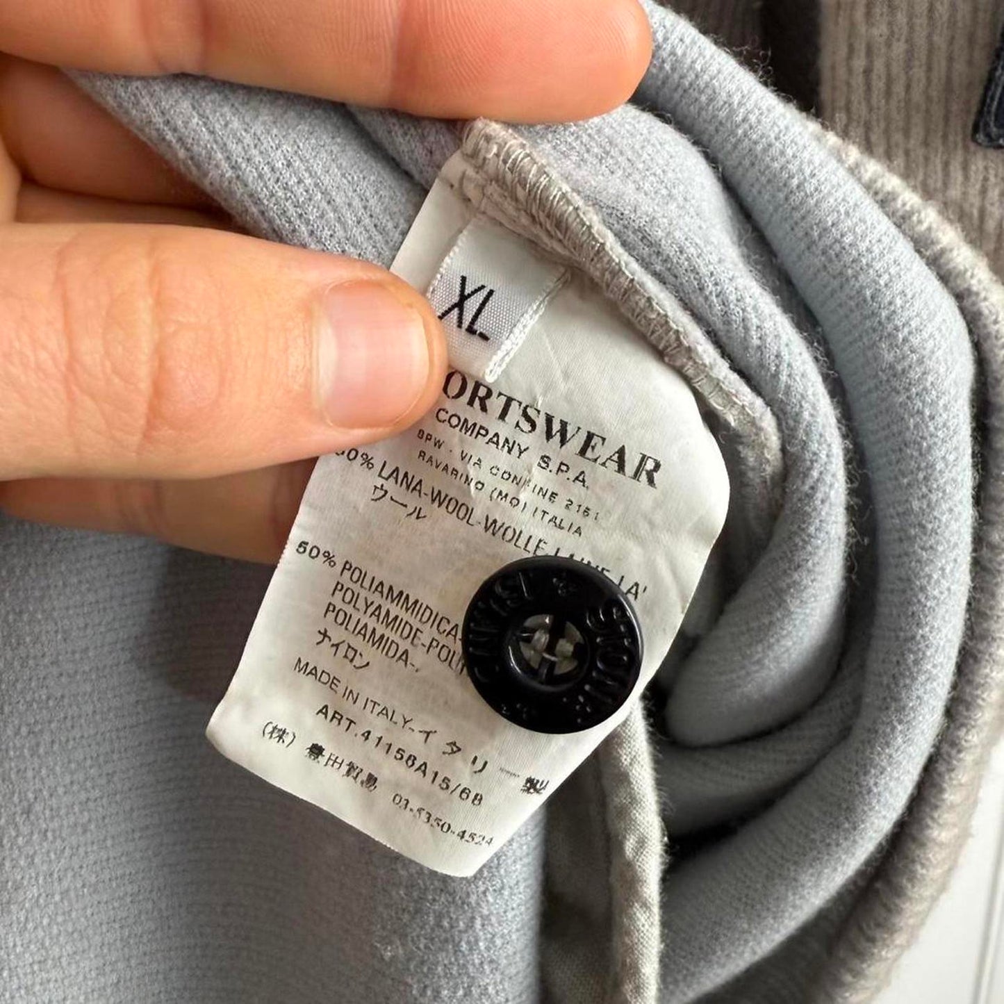 Early 00s Stone Island Wool Blend Hoodie (XL)